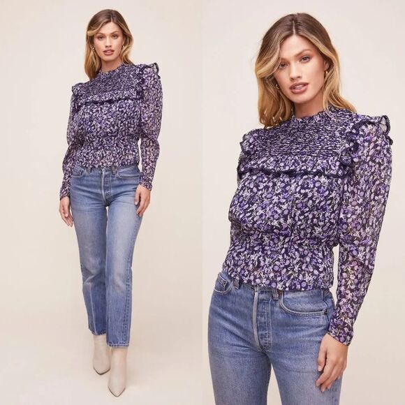 ASTR ALCOTT FLORAL TOP - Picture 1 of 14